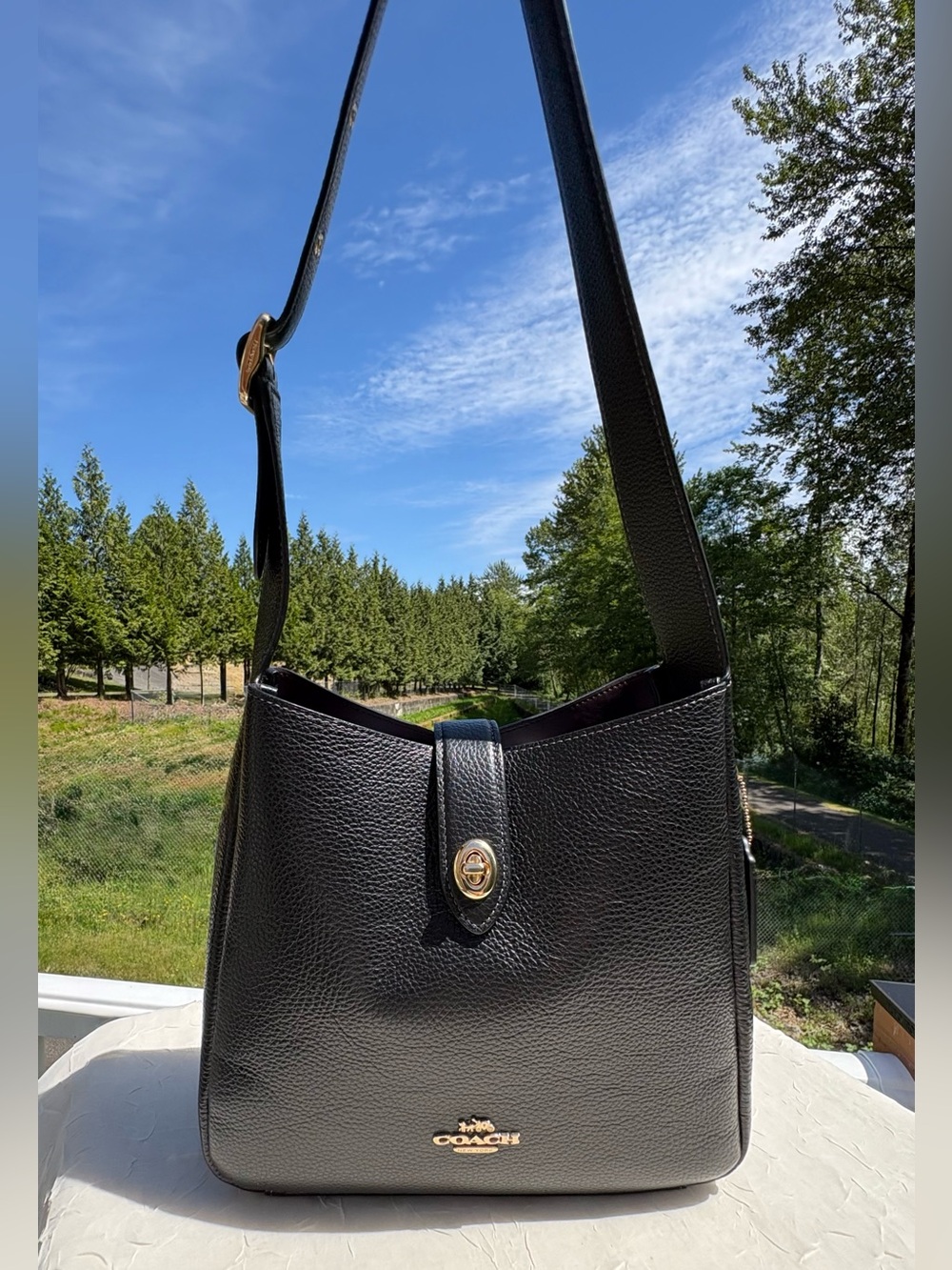 COACH Hadley Convertible Crossbody Bag In Black CW002 - Picture 2 of 10